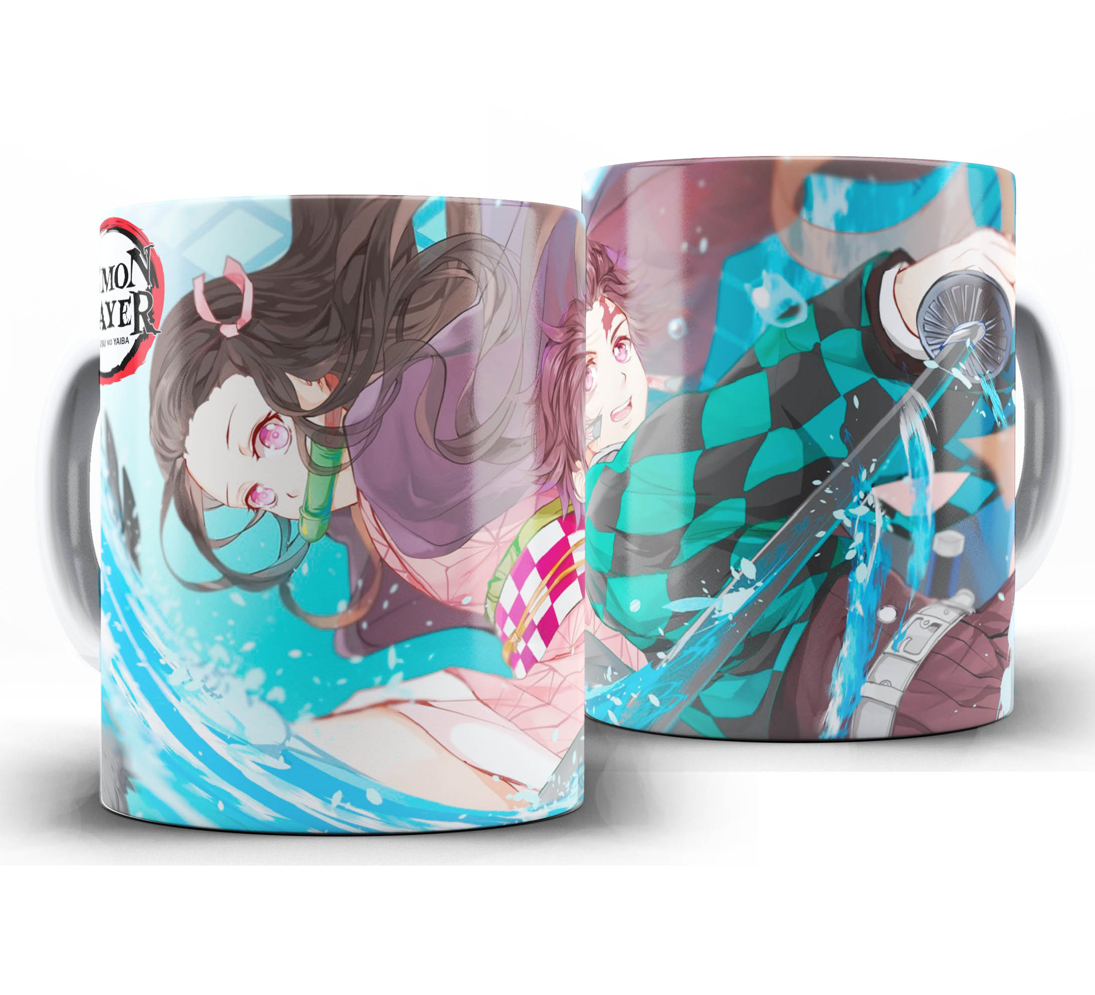 Caneca Anime - Demon Slayer Kimetsu no Yaiba W29 - Nezuko e Tanjiro